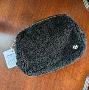 Lululemon Black Everywhere Felt Fuzzy Belt Bag Fanny Pack